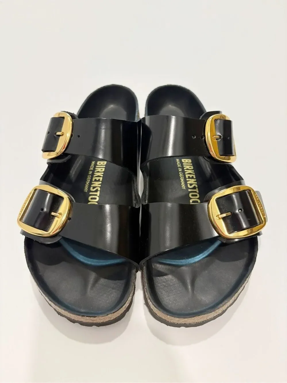 NWOT Birkenstock Arizona Big Buckle High Shine Sandals Black size 39 $175.00